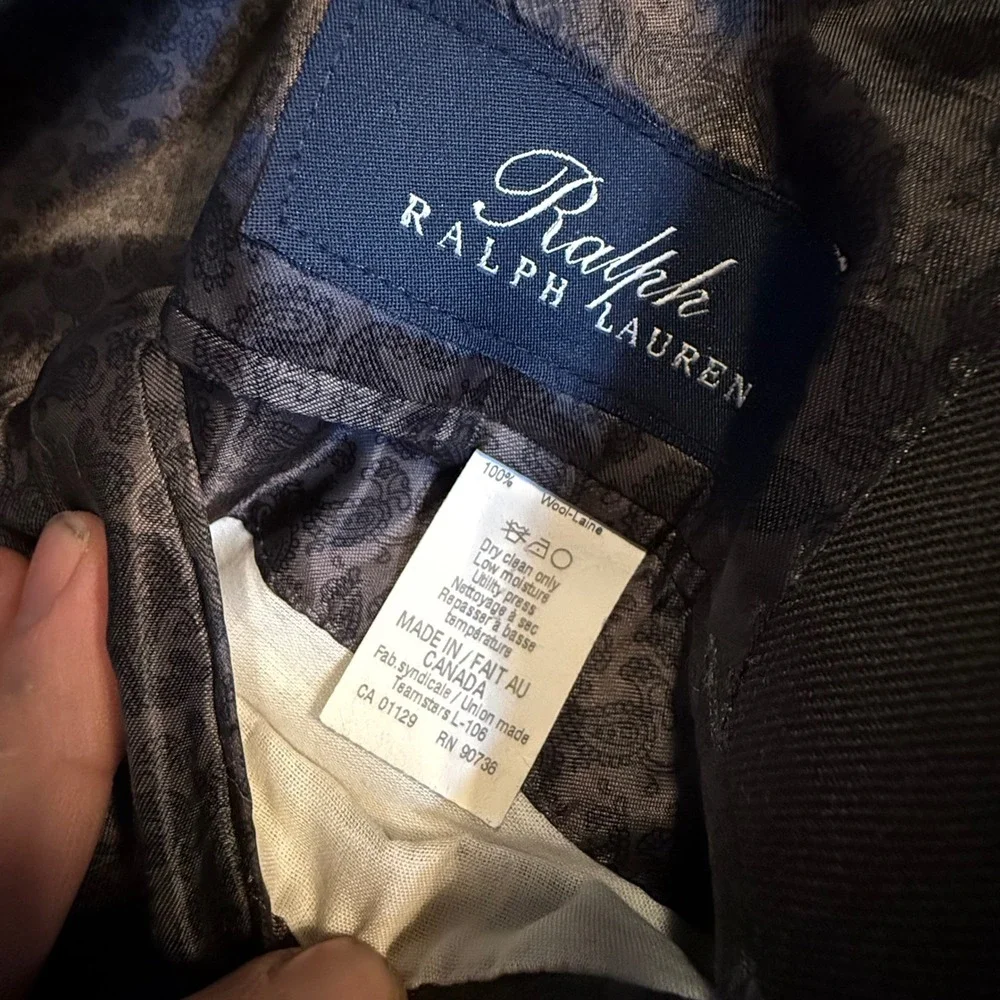 Ralph Ralph Lauren Suit Jacket‎ Blazer Vintage Wool Made in Canada Size 50R